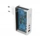 Baseus GaN 2 Pro Charger 120W (CCGAN-J02) - захранване за ел. мрежа за лаптопи, смартфони и таблети с USB и 2xUSB-C изходи с технология за бързо зареждане и USB-C кабел (бял) 2
