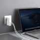 Baseus GaN 2 Pro Charger 120W (CCGAN-J02) - захранване за ел. мрежа за лаптопи, смартфони и таблети с USB и 2xUSB-C изходи с технология за бързо зареждане и USB-C кабел (бял) 8