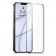 Baseus Full Screen Porcelain Tempered Glass (SGQP030201) - стъклено защитно покритие за целия дисплей на iPhone 13 Pro Max (прозрачен-черен) (2 броя) 4