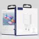 Dux Ducis Power Delivery USB-C PD Wall Charger 20W - захранване за ел. мрежа с USB-C изход с технология за бързо зареждане и USB-C към Lightning кабел (бял) 4
