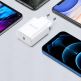 Dux Ducis Power Delivery USB-C PD Wall Charger 20W - захранване за ел. мрежа с USB-C изход с технология за бързо зареждане и USB-C към Lightning кабел (бял) 7