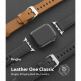 Ringke Leather One Classic Band - кожена (естествена кожа) каишка за Apple Watch 42мм, 44мм, 45мм (черен) 2