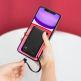 Baseus Mini S Digital Display Power Bank 15W Wireless Charger 10000mAh (PPXF-A09) - външна батерия 10000 mAh с вграден USB-C кабел и USB-C, USB-A и Lightning портове (черен-червен) 9