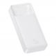 Baseus Bipow Digital Display Power Bank 15W 20000mAh (PPDML-J02) - външна батерия с два USB-A и един USB-C изходи и технология за бързо зареждане (бял) 6
