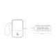 Baseus Qpow Digital Display Power bank with Lightning cable 15W 10000mAh (PPQD-B02) - външна батерия 10000 mAh с вграден Lightning кабел и USB-C, USB-A и Lightning портове (бял) 17