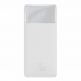 Baseus Bipow Digital Display Power Bank 20W 20000 mAh (PPDML-M02) - външна батерия с два USB-A и един USB-C изходи и технология за бързо зареждане (бял) 2