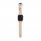 Nomad Strap Modern Slim Leather - кожена (естествена кожа) каишка за Apple Watch 38мм, 40мм, 41мм (бежов-черен) 5