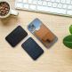 4smarts UltiMag ErgoFold Magnetic Kickstand Wallet - кожен портфейл (джоб) с градена поставка за прикрепяне към iPhone с MagSafe (кафяв) 1
