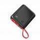 Baseus Mini S Digital Display Power Bank 15W Wireless Charger 10000mAh (PPXF-A01) - външна батерия 10000 mAh с вграден USB-C кабел и USB-C, USB-A и Lightning портове (черен) 4