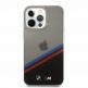 BMW M Tricolor Stripes Case - хибриден удароустойчив кейс за iPhone 13 Pro (прозрачен) 5