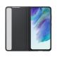 Samsung Clear View Cover EF-ZG990CB - оригинален кейс с, през който виждате информация от дисплея за Samsung Galaxy S21 FE (черен) 3