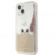 Karl Lagerfeld Liquid Glitter Peek a Boo Case - дизайнерски кейс с висока защита за iPhone 13 (прозрачен) 7