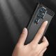 Carbon Soft Silicone TPU Protective Case - силиконов (TPU) калъф за Samsung Galaxy S22 Ultra (черен) 4