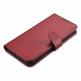 iCarer Haitang Leather Wallet Case - кожен (естествена кожа) калъф, тип портфейл за Samsung Galaxy S22 Ultra (червен) 5