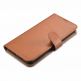 iCarer Haitang Leather Wallet Case - кожен (естествена кожа) калъф, тип портфейл за Samsung Galaxy S22 Ultra (кафяв) 5