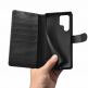 iCarer Haitang Leather Wallet Case - кожен (естествена кожа) калъф, тип портфейл за Samsung Galaxy S22 Ultra (черен) 3