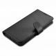 iCarer Haitang Leather Wallet Case - кожен (естествена кожа) калъф, тип портфейл за Samsung Galaxy S22 Ultra (черен) 5