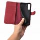 iCarer Haitang Leather Wallet Case - кожен (естествена кожа) калъф, тип портфейл за Samsung Galaxy S22 (червен) 4