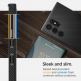 Spigen Liquid Air Case - силиконов (TPU) калъф с висока степен на защита за Samsung Galaxy S22 Ultra (черен) 7
