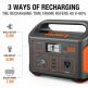 Jackery Explorer 500EU Portable Power Station 500W - мощна външна батерия с AC (230V за ел. мрежа), 2 х DC изхода, 3 x USB-A изходи и 120W гнездо за кола (черен) 5