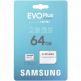 Samsung MicroSD 64GB EVo Plus A2 - microSD памет с SD адаптер за Samsung устройства (клас 10) (подходяща за GoPro, дронове и други)  1