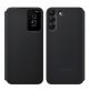 Samsung Clear View Cover EF-ZS901CB - оригинален кейс с антибактериално покритие, през който виждате информация от дисплея за Samsung Galaxy S22 (черен) 1