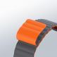 Dux Ducis Silicone Magnetic Strap (Chain Version) - магнитна силиконова каишка за Apple Watch 38мм, 40мм, 41мм (сив-оранжев) 7