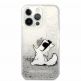 Karl Lagerfeld Liquid Glitter Choupette Fun Case - дизайнерски кейс с висока защита за iPhone 13 Pro (прозрачен-сребрист) 5