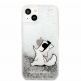 Karl Lagerfeld Liquid Glitter Choupette Fun Case - дизайнерски кейс с висока защита за iPhone 13 mini (прозрачен-сребрист) 1