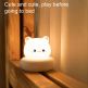 Bedside Night Lamp W-007 Kitty - силиконова детска нощна лампа с топла светлина (бял) 1