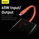Baseus Power Bank Elf 65W 20000mAh (PPJL000001) - външна батерия 210000 mAh с вграден USB-C кабел и USB-C, 2xUSB-A портове (черен) 10