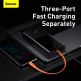Baseus Power Bank Elf 65W 20000mAh (PPJL000001) - външна батерия 210000 mAh с вграден USB-C кабел и USB-C, 2xUSB-A портове (черен) 12