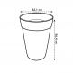 Elho Loft Urban Flower Pot 42 - голяма саксия със специален резервоар за събиране на вода (кафяв) 3