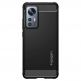 Spigen Rugged Armor Case - тънък качествен силиконов (TPU) калъф за Xiaomi 12, Xiaomi 12X (черен) 1