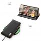 Dux Ducis Hivo Genuine Leather Flip Wallet Case - кожен калъф от естествена кожа с поставка и отделение за кр. карти за Samsung Galaxy S22 Ultra (черен) 5