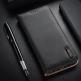Dux Ducis Hivo Genuine Leather Flip Wallet Case - кожен калъф от естествена кожа с поставка и отделение за кр. карти за Samsung Galaxy S22 Ultra (черен) 8
