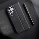 Dux Ducis Hivo Genuine Leather Flip Wallet Case - кожен калъф от естествена кожа с поставка и отделение за кр. карти за Samsung Galaxy S22 Ultra (черен) 9