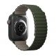 Uniq Revix Silicone Magnetic Strap - двулицевва магнитна силиконова каишка за Apple Watch 38мм, 40мм, 41мм (зелен-кафяв) 1