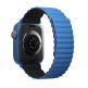 Uniq Revix Silicone Magnetic Strap - двулицевва магнитна силиконова каишка за Apple Watch 42мм, 44мм, 45мм (син-черен) 1