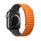 Uniq Revix Silicone Magnetic Strap - двулицевва магнитна силиконова каишка за Apple Watch 42мм, 44мм, 45мм (оранжев-сив) 2