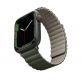 Uniq Revix Silicone Magnetic Strap - двулицевва магнитна силиконова каишка за Apple Watch 42мм, 44мм, 45мм (зелен-кафяв) 3