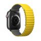 Uniq Revix Silicone Magnetic Strap - двулицевва магнитна силиконова каишка за Apple Watch 42мм, 44мм, 45мм (жълт-сив) 3