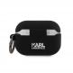 Karl Lagerfeld Airpods Pro Rue St Guillaume Silicone Case - силиконов калъф с карабинер за Apple Airpods Pro (черен) 1
