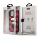 Karl Lagerfeld Monogram Ikonik Case - дизайнерски кожен кейс за iPhone 13 Pro Max (червен) 5