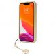 Guess 4G Charms Collection Hard Case - дизайнерски кожен кейс за iPhone 13 (сив) 3