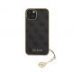 Guess 4G Charms Collection Hard Case - дизайнерски кожен кейс за iPhone 13 mini (сив) 1