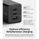 Ringke GaN Laptop Charger 65W - захранване за ел. мрежа за лаптопи, смартфони и таблети с USB-A и 2xUSB-C изходи с технология за бързо зареждане (черен) 10