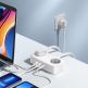 Ugreen Diginest Wall Power Strip With USB-C Hub 30W - разклонител с 3 изхода и вградени 3 USB-A и 1 USB-C изхода за мобилни устройства (бял) 5