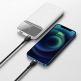 Baseus Magnetic Wireless Quick Charging Power Bank 10000 mAh (PPMT-02) - преносима външна батерия с USB-C порт, USB-A изход и безжично зареждане с MagSafe (бял) 6