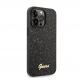 Guess Glitter Flakes Metal Logo - хибриден удароустойчив кейс за iPhone 14 Pro Max (черен) 1